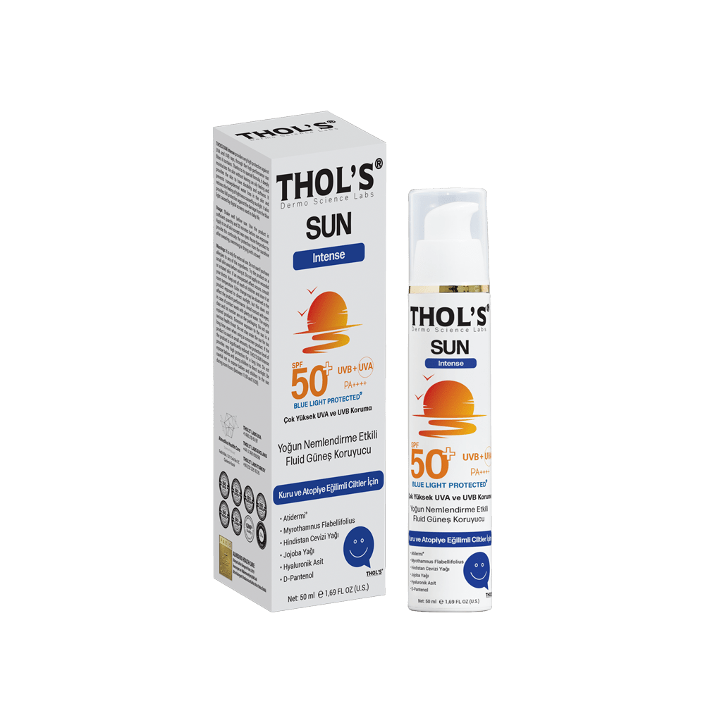 THOL'S SUN Intense (TB7) Fluid Güneş Koruyucu - 50 ml - Kuru ve Atopiye Eğilimli Ciltler İçin Yoğun Nemlendirme Etkili Fluid Güneş Koruyucu