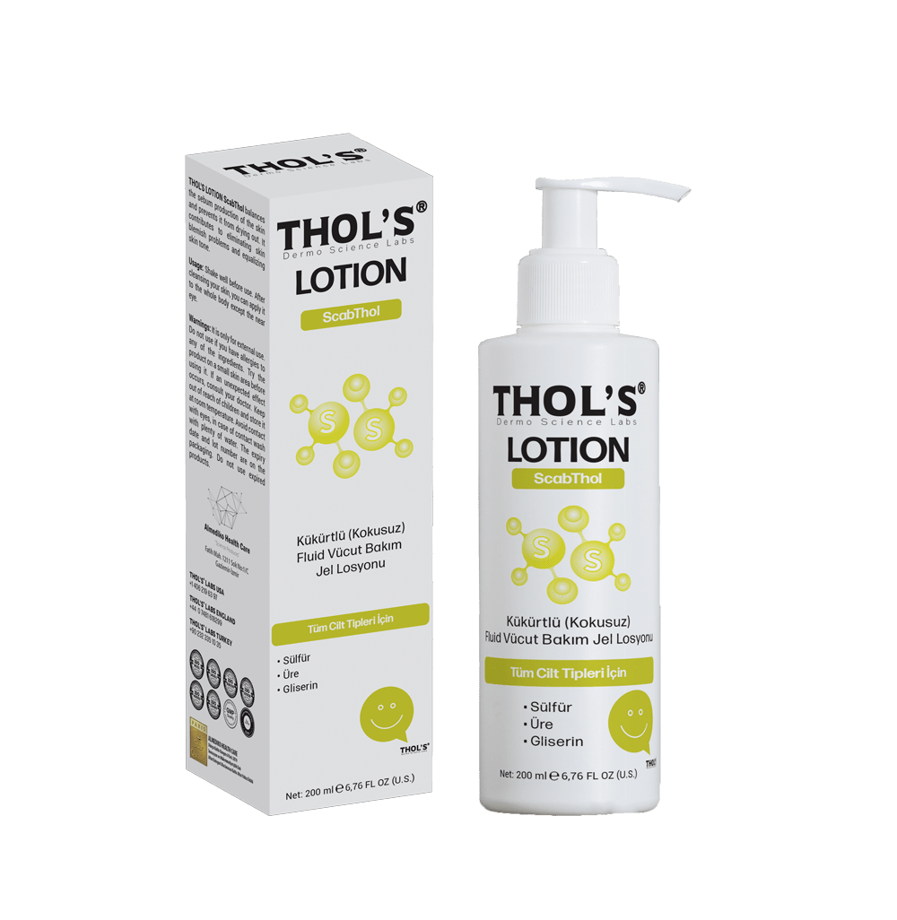 THOL'S LOTION ScabThol (TB13) - 200 ml - Kükürtlü (Kokusuz) Fluid Vücut Bakım Jel Losyonu