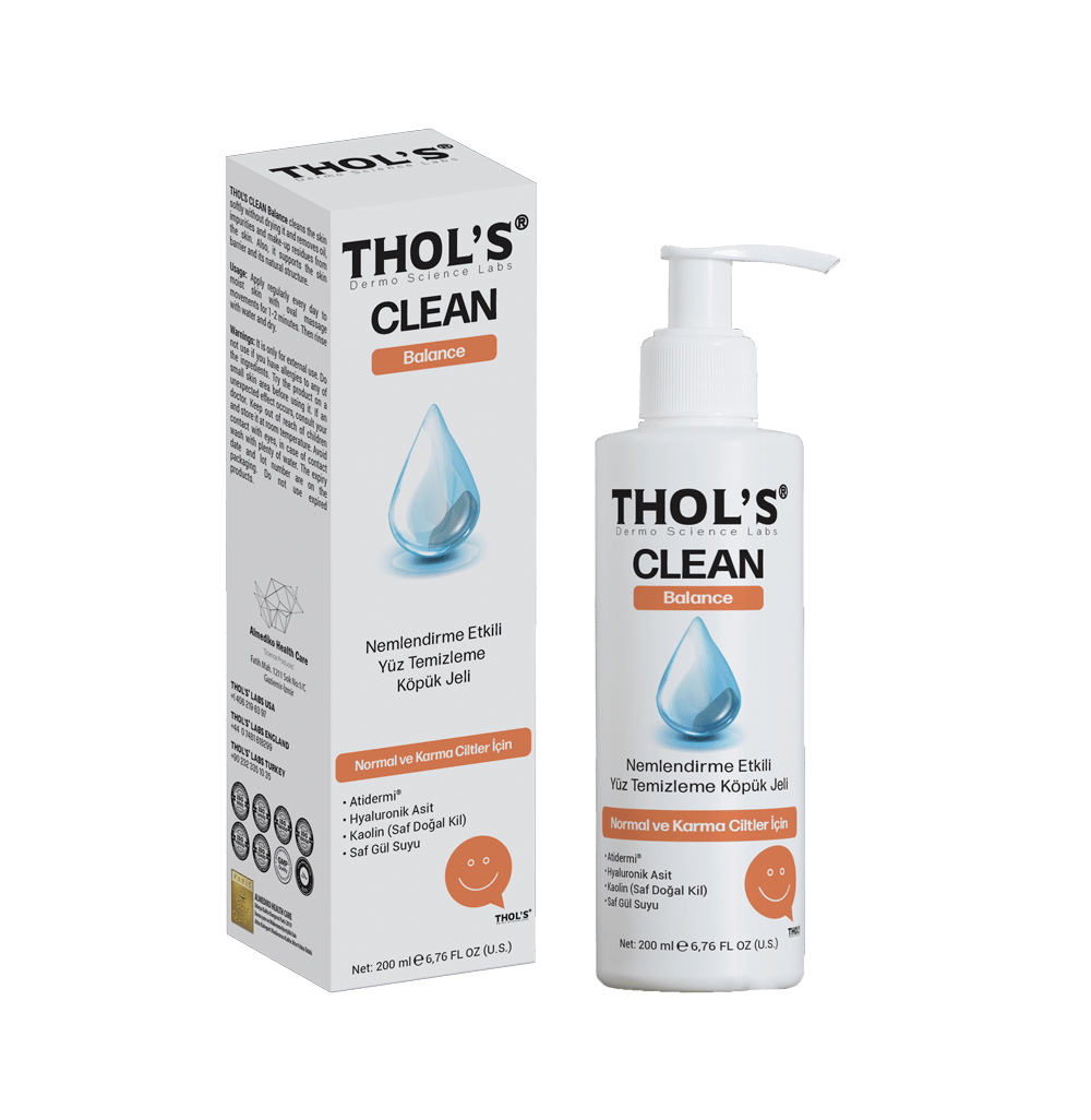 THOL'S CLEAN Balance (TB1) Temizleme Köpük Jeli - 200 ml - Normal ve Karma Ciltler İçin Nemlendirme Etkili Yüz Temizleme Köpük Jeli