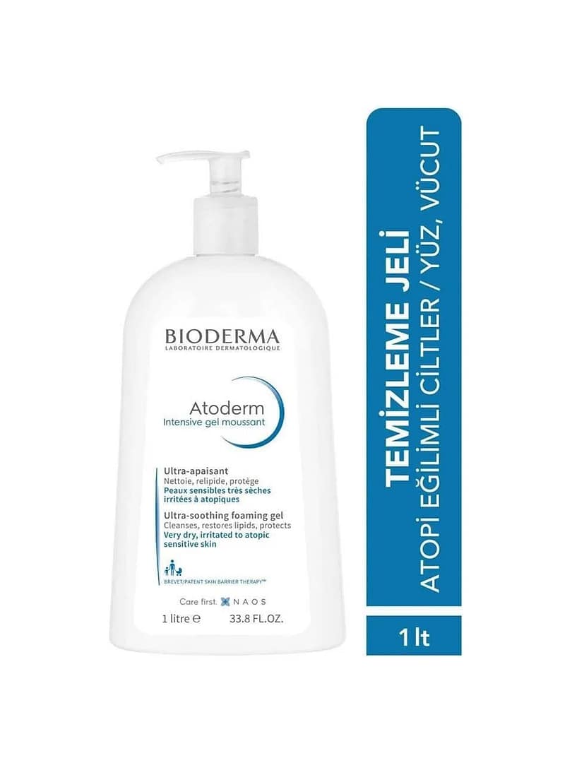 Bioderma Atoderm Intensive Foaming Gel Çok Kuru Atopi Eğilimli Cilt Onarıcı Temizleme Jeli Niasinamid 1 Lt