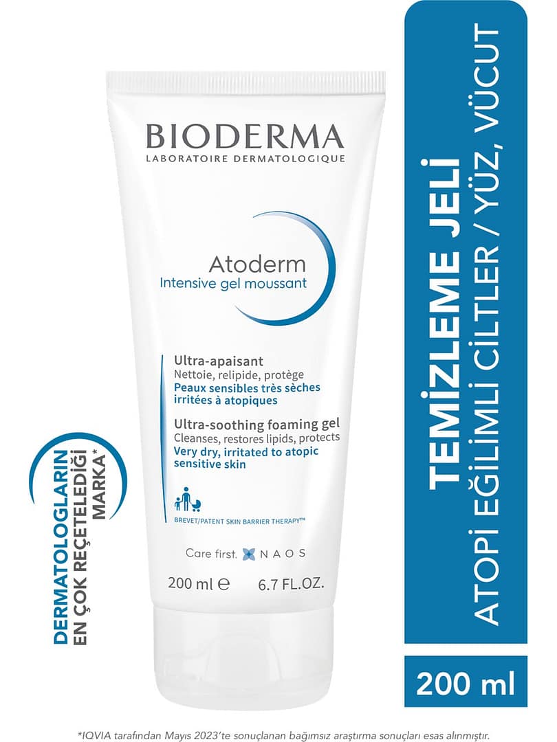Bioderma Atoderm Intensive Foaming Gel Çok Kuru Atopi Eğilimli Cilt Onarıcı Temizleme Jeli Niasinamid 200 ml